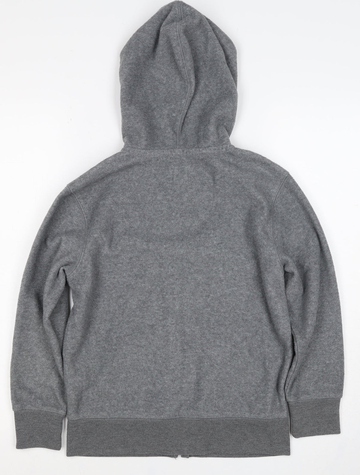 Gap Boys Grey Logo Hooded Fleece Zip Jacket 8-9 Years