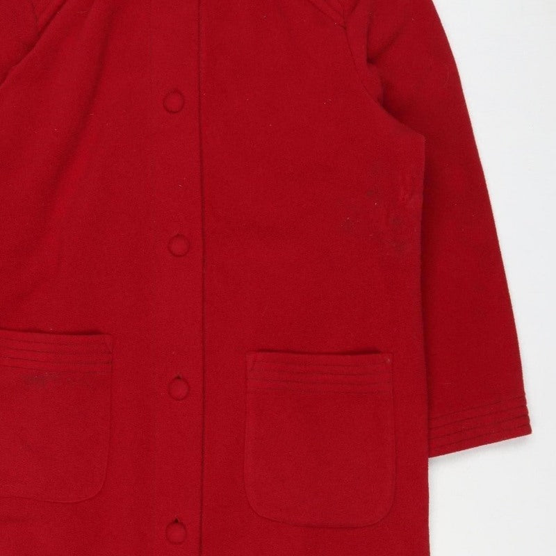 M&S Women’s Red UK 12-14 Long Pea Coat Double-Breasted