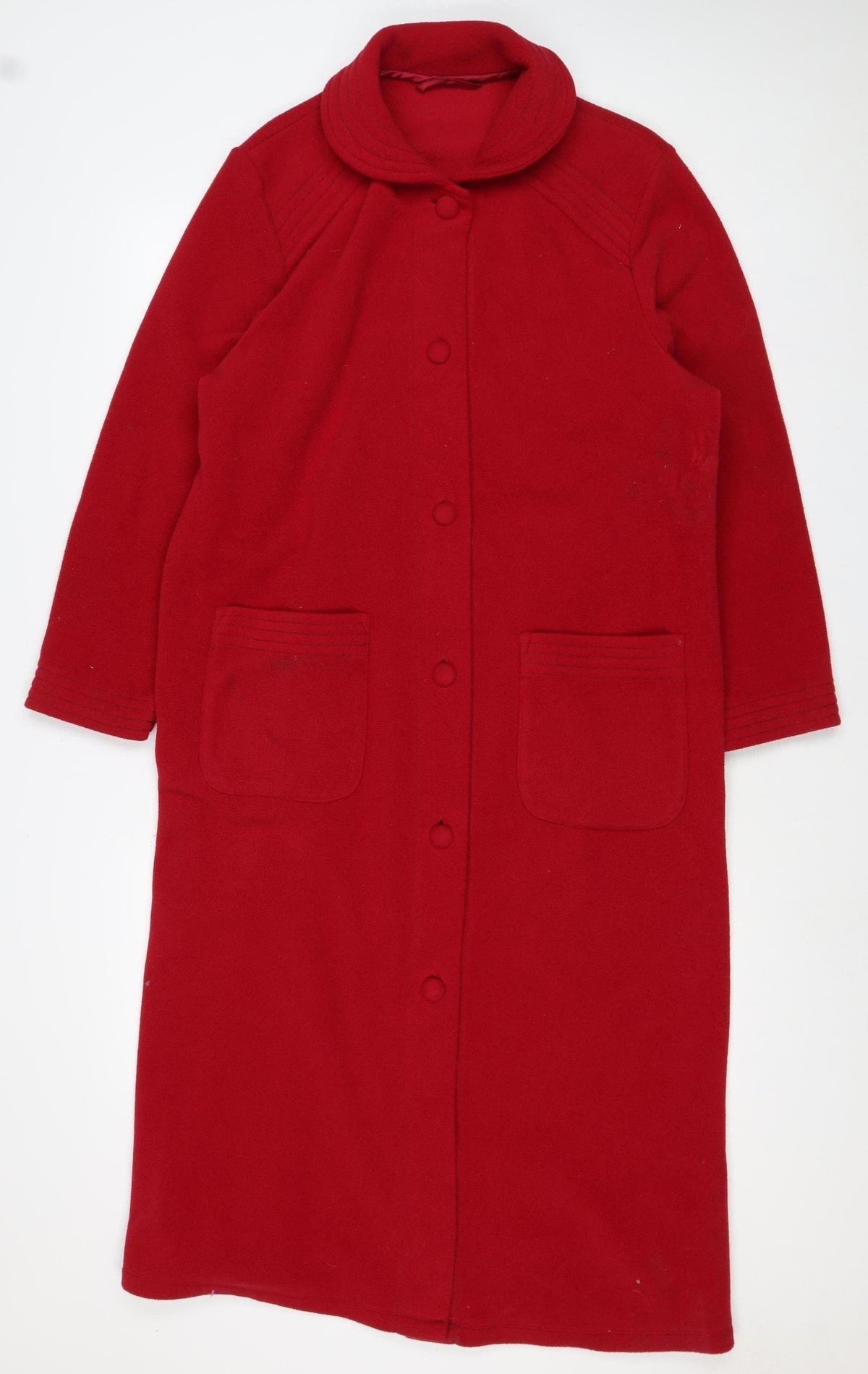 M&S Women’s Red UK 12-14 Long Pea Coat Double-Breasted