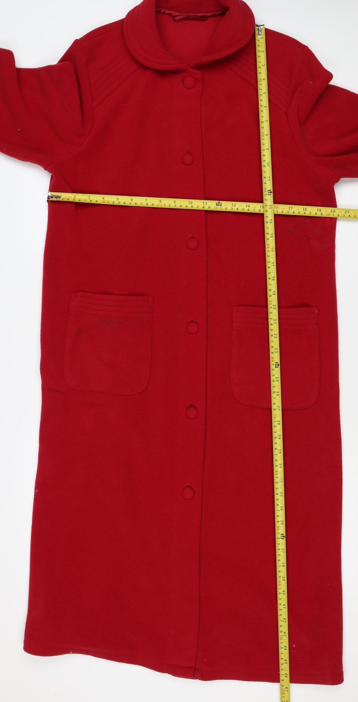 M&S Women’s Red UK 12-14 Long Pea Coat Double-Breasted