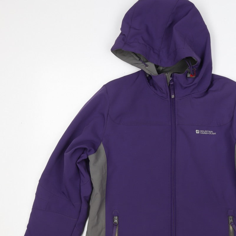 Mountain Warehouse Women’s Purple Grey Ski Jacket Size 14 Hooded
