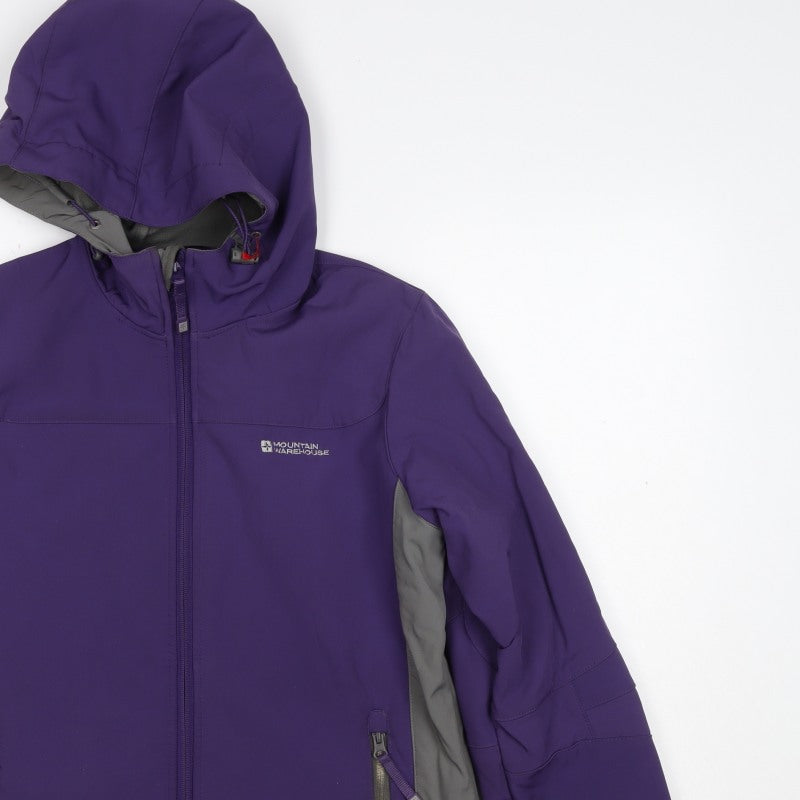 Mountain Warehouse Women’s Purple Grey Ski Jacket Size 14 Hooded