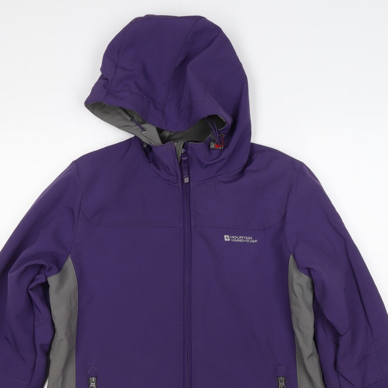 Mountain Warehouse Women’s Purple Grey Ski Jacket Size 14 Hooded