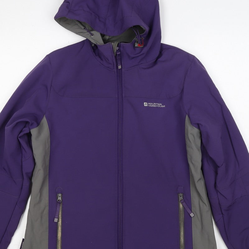 Mountain Warehouse Women’s Purple Grey Ski Jacket Size 14 Hooded