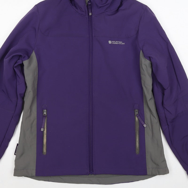 Mountain Warehouse Women’s Purple Grey Ski Jacket Size 14 Hooded