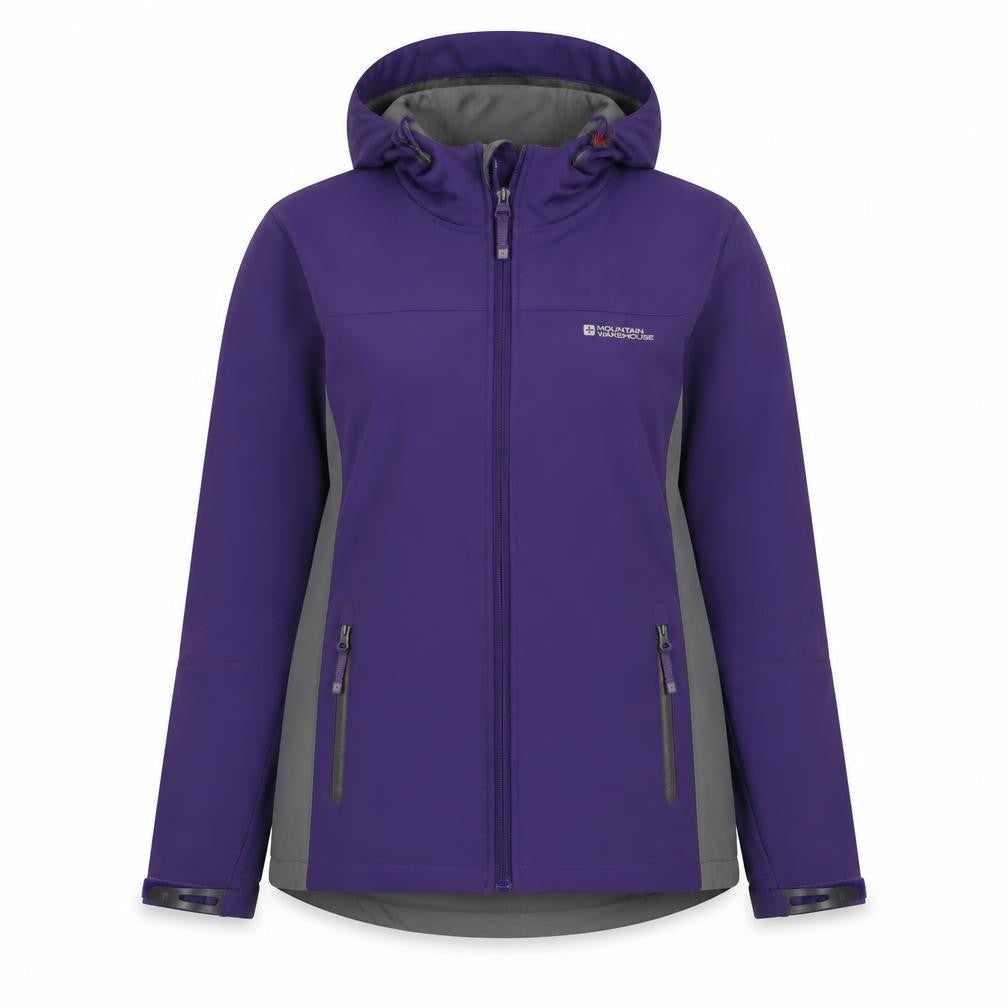 Mountain Warehouse Women’s Purple Grey Ski Jacket Size 14 Hooded