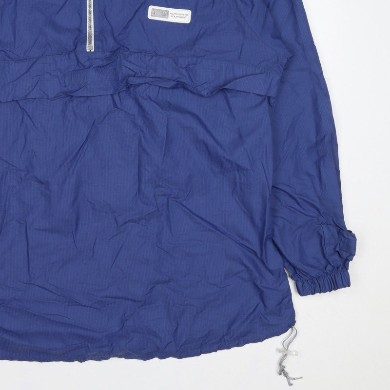 USA Pro Men’s Blue M Anorak Windbreaker 1/4 Zip Lightweight Jacket