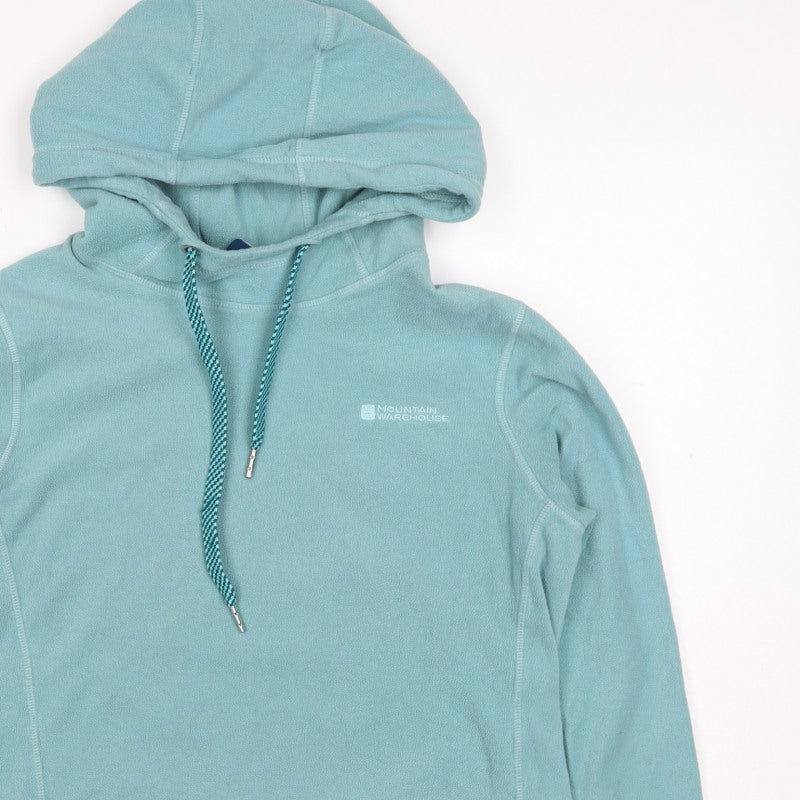 Mountain Warehouse Women's Blue UK 12 Fleece Pullover Hoodie Logo
