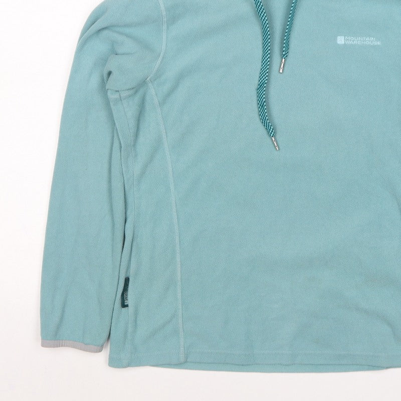 Mountain Warehouse Women's Blue UK 12 Fleece Pullover Hoodie Logo