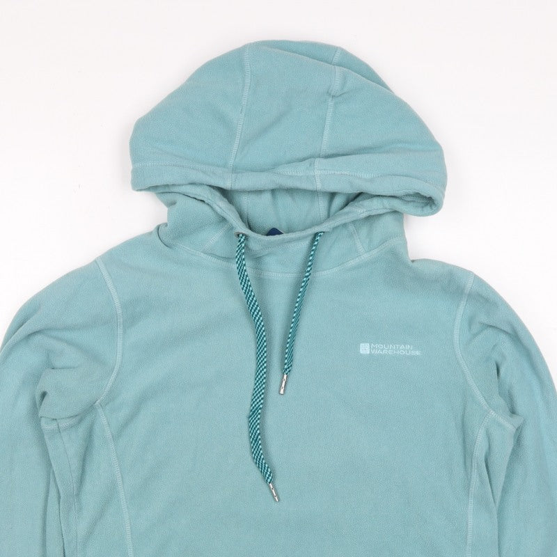 Mountain Warehouse Women's Blue UK 12 Fleece Pullover Hoodie Logo