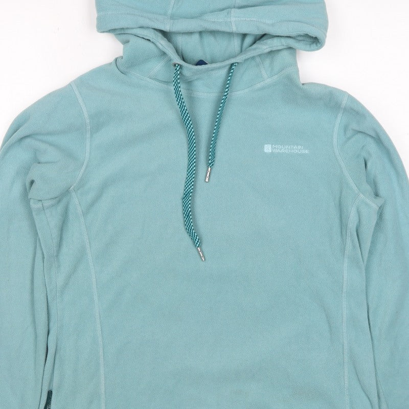 Mountain Warehouse Women's Blue UK 12 Fleece Pullover Hoodie Logo