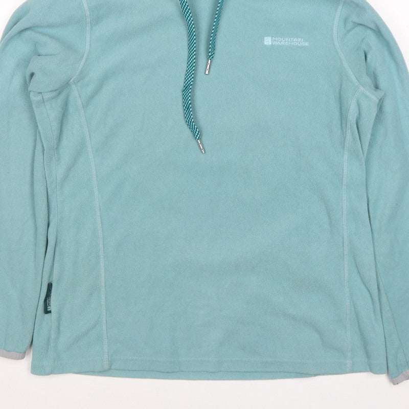 Mountain Warehouse Women's Blue UK 12 Fleece Pullover Hoodie Logo