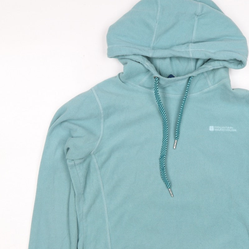 Mountain Warehouse Women's Blue UK 12 Fleece Pullover Hoodie Logo