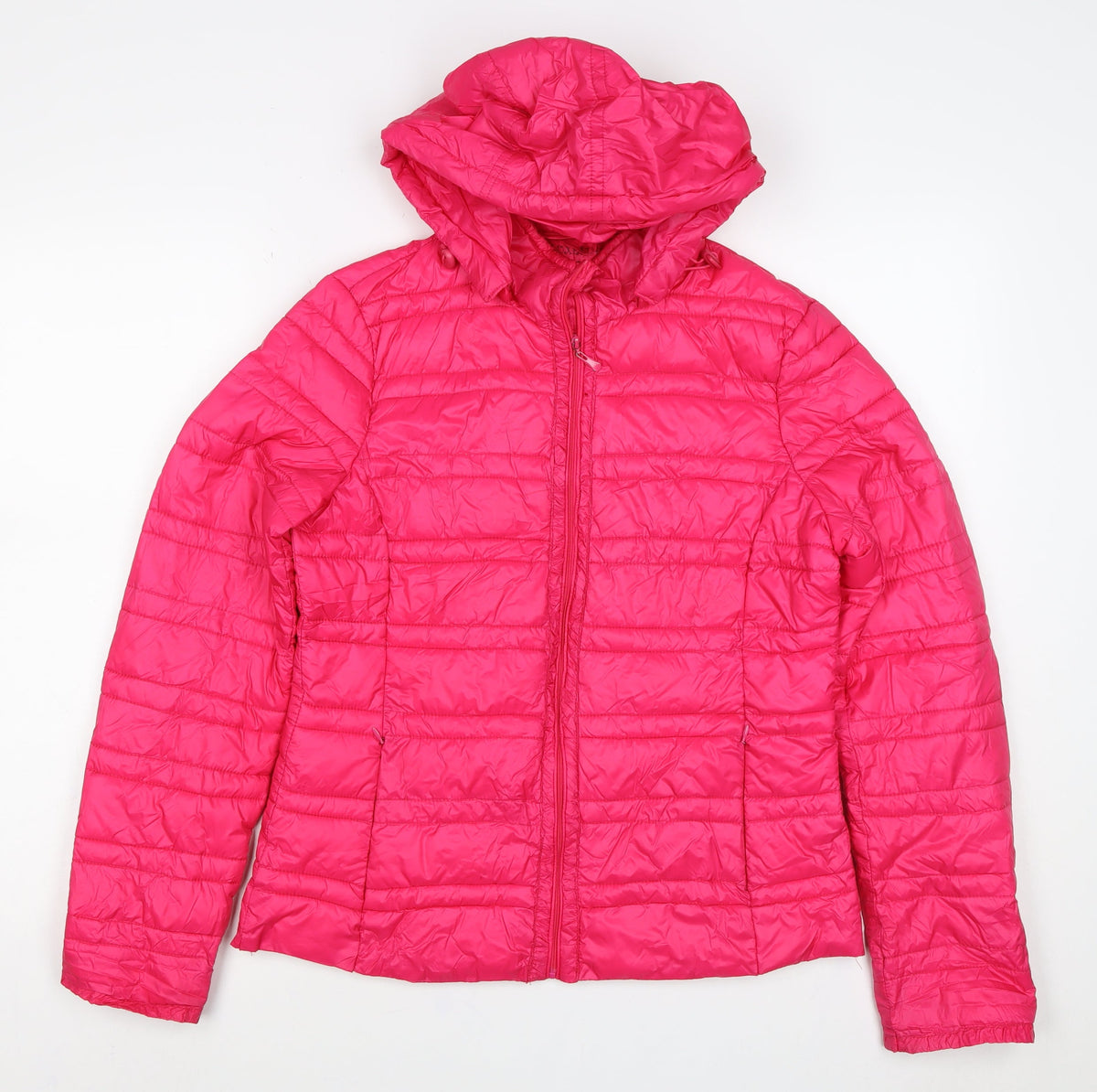 LIXSTAR Girls Pink XL Hooded Quilted Puffer Jacket Full Zip