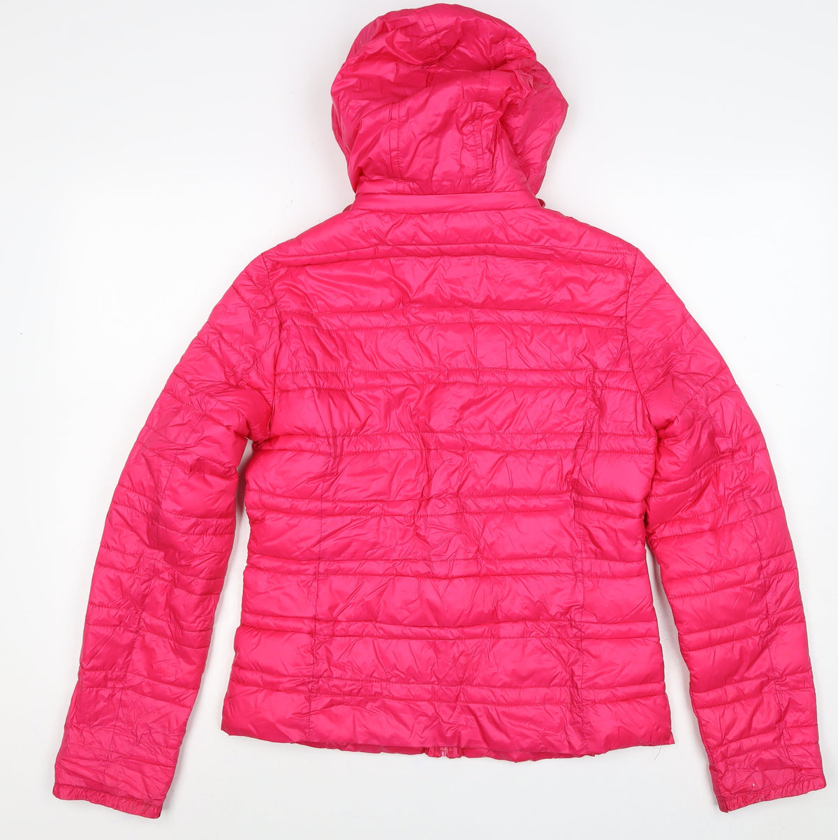 LIXSTAR Girls Pink XL Hooded Quilted Puffer Jacket Full Zip