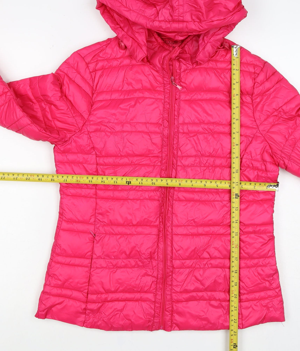 LIXSTAR Girls Pink XL Hooded Quilted Puffer Jacket Full Zip