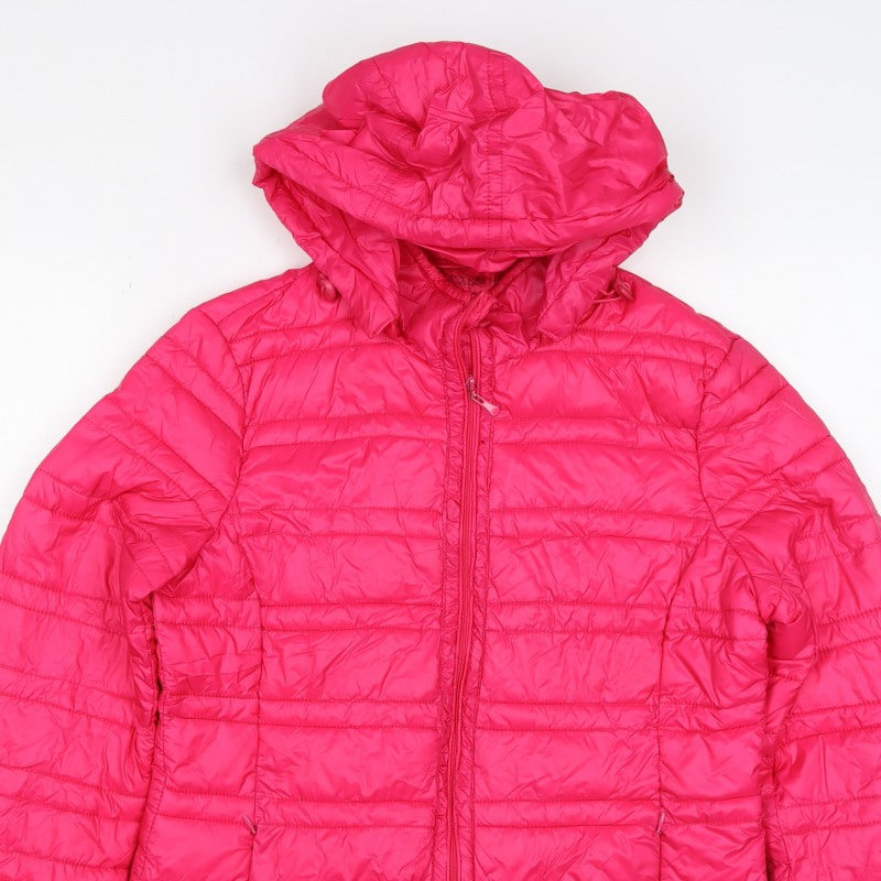 LIXSTAR Girls Pink XL Hooded Quilted Puffer Jacket Full Zip