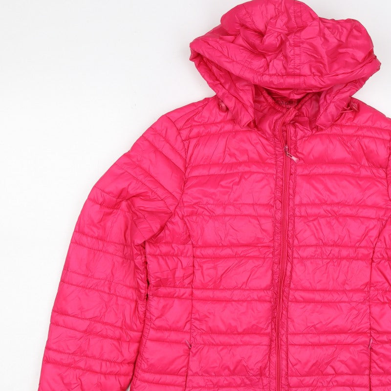 LIXSTAR Girls Pink XL Hooded Quilted Puffer Jacket Full Zip