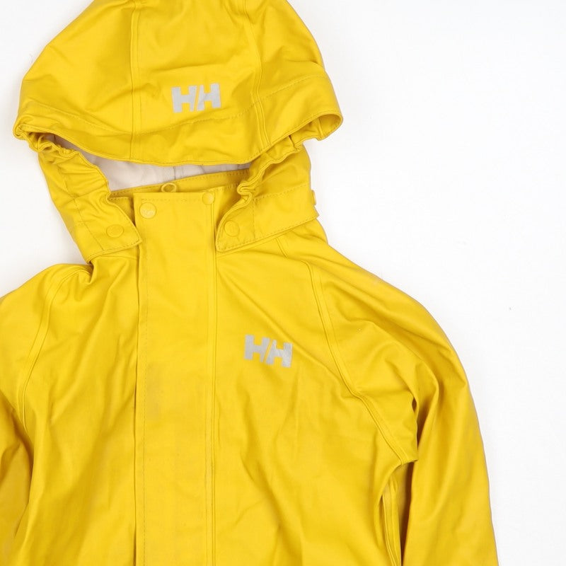 Helly Hansen Unisex Kids Yellow 5 Years Hooded Waterproof Rain Jacket