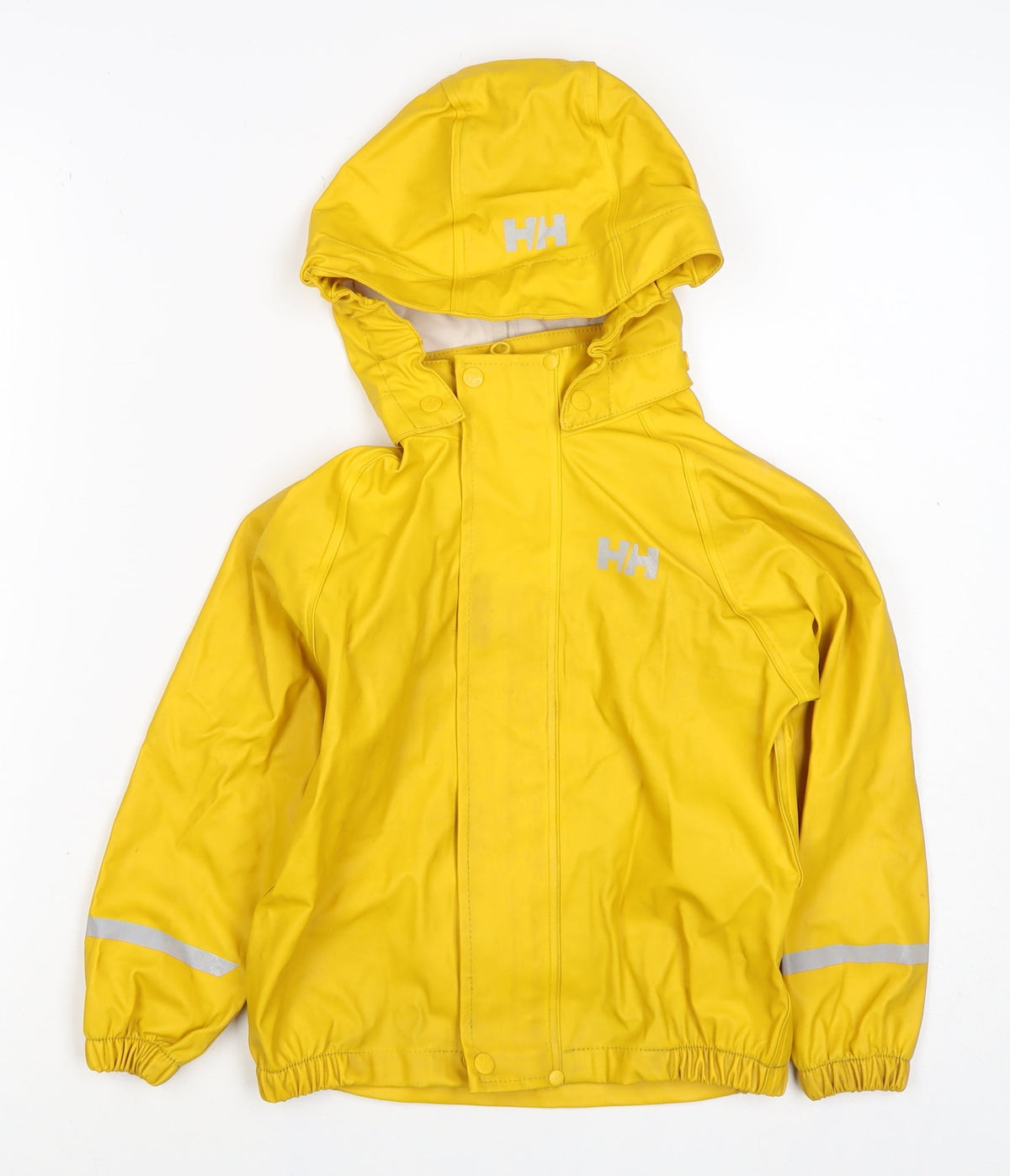 Helly Hansen Unisex Kids Yellow 5 Years Hooded Waterproof Rain Jacket