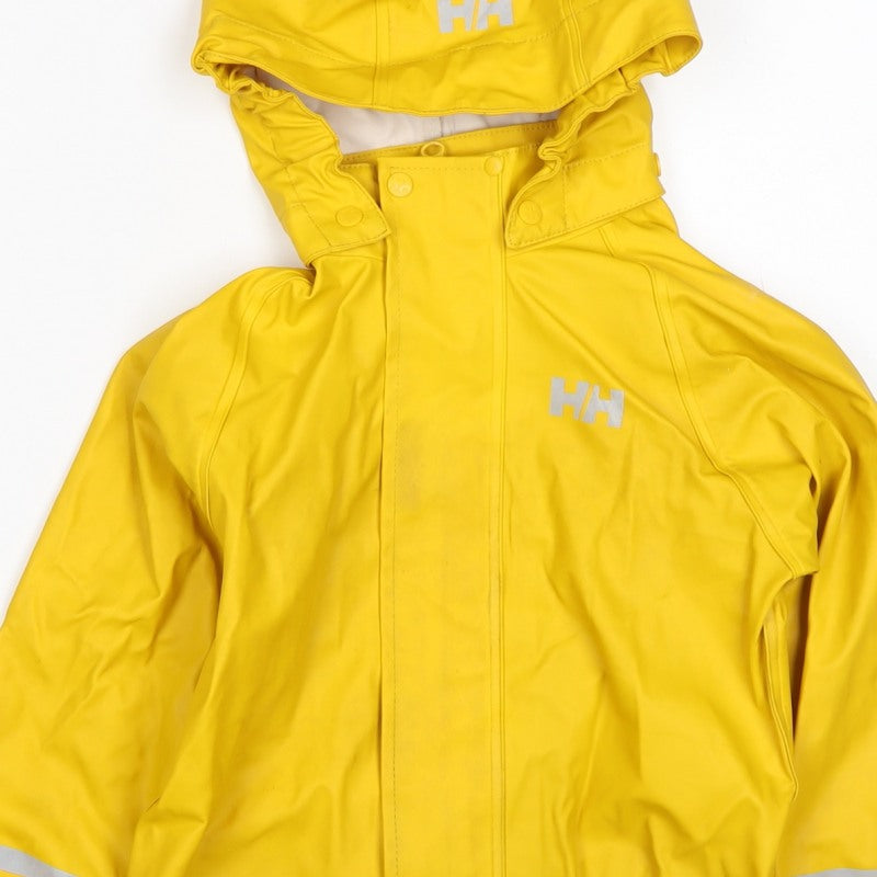 Helly Hansen Unisex Kids Yellow 5 Years Hooded Waterproof Rain Jacket