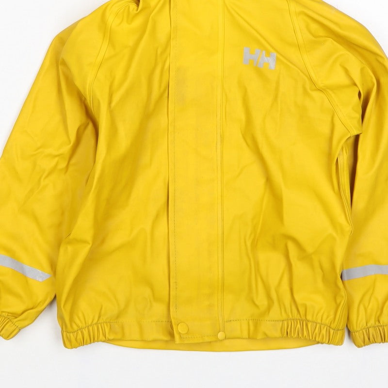 Helly Hansen Unisex Kids Yellow 5 Years Hooded Waterproof Rain Jacket