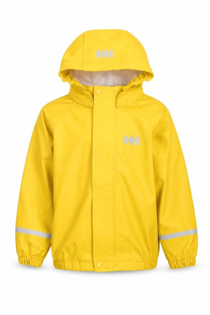 Helly Hansen Unisex Kids Yellow 5 Years Hooded Waterproof Rain Jacket