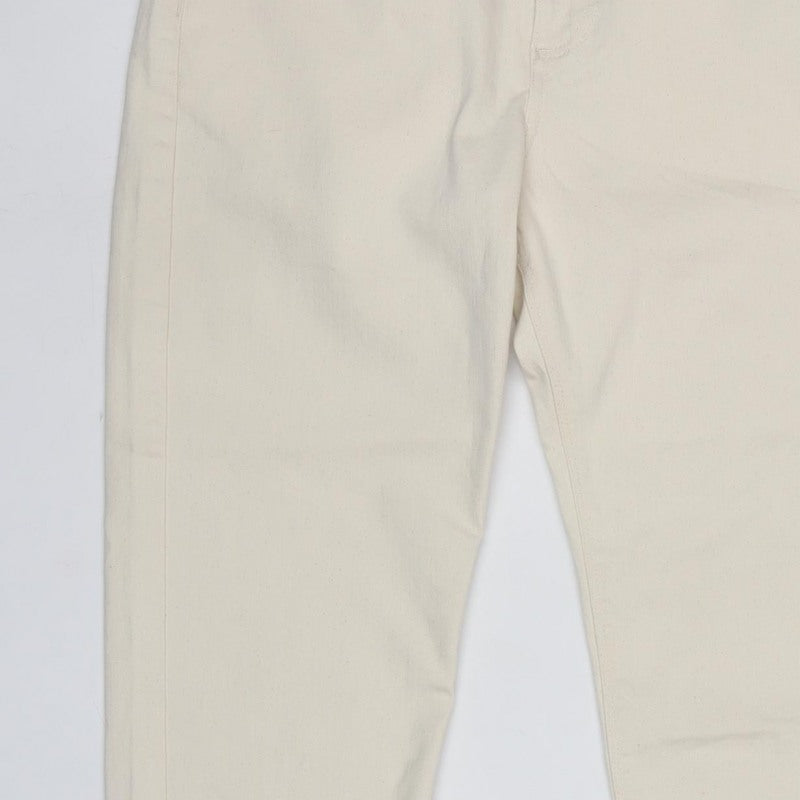 M&S Mens Beige W32 L33 Tapered Stretch Cotton Blend Jeans