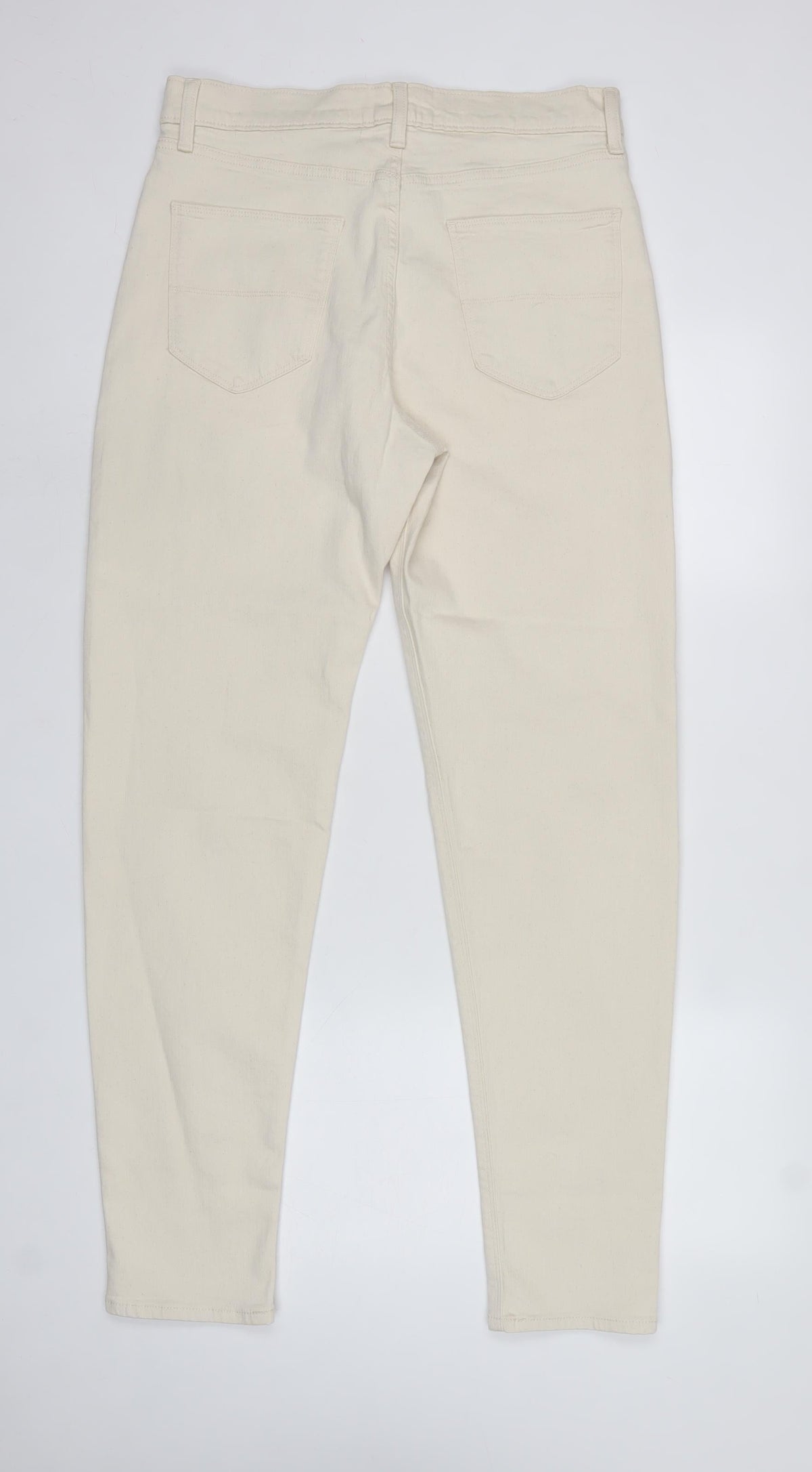 M&S Mens Beige W32 L33 Tapered Stretch Cotton Blend Jeans
