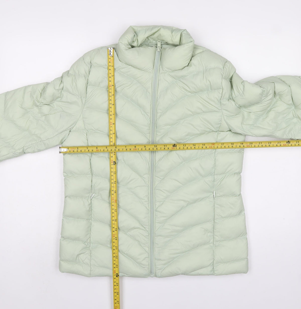 M&S Women’s Light Mint Green UK 12 Quilted Down Puffer Jacket