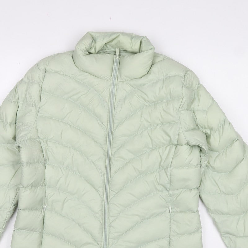 M&S Women’s Light Mint Green UK 12 Quilted Down Puffer Jacket