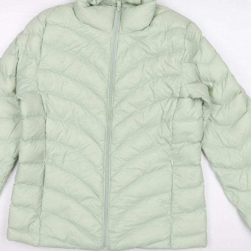 M&S Women’s Light Mint Green UK 12 Quilted Down Puffer Jacket