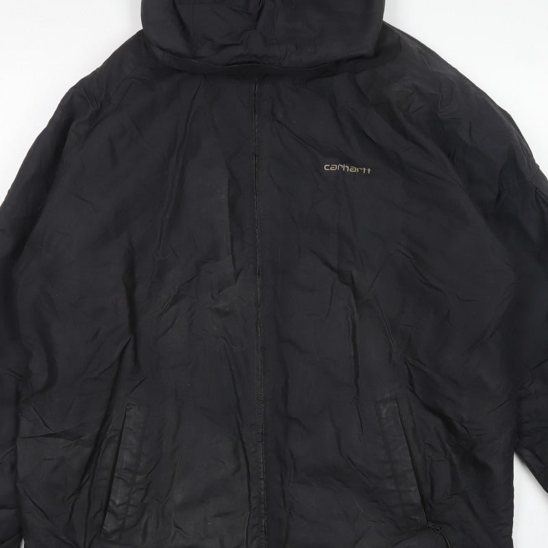 Carhartt Men's Black L Hooded Full Zip Nylon Basic Jacket