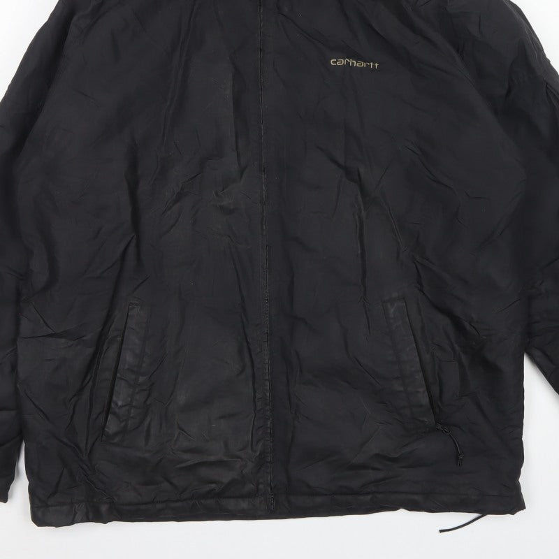 Carhartt Men's Black L Hooded Full Zip Nylon Basic Jacket