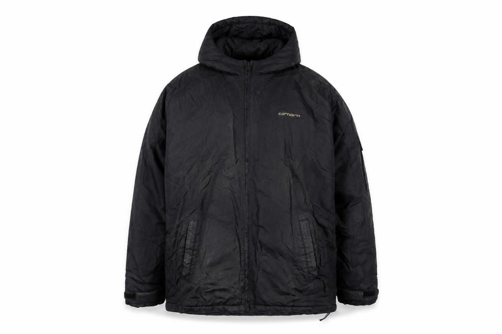 Carhartt Men's Black L Hooded Full Zip Nylon Basic Jacket