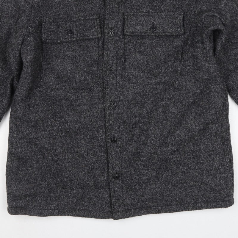 Pull&Bear Men's Grey XL Wool Blend Button Front Lined Jacket