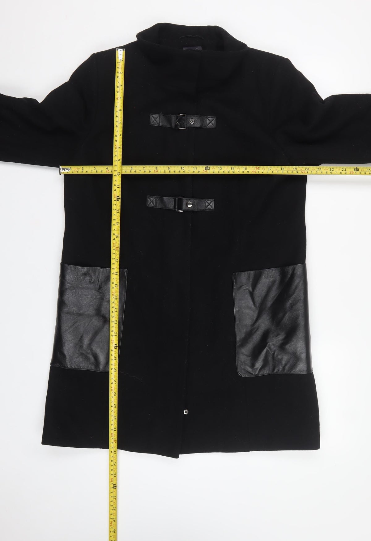 Marks and Spencer Women’s Black UK 14 Long Wool Blend Buckle Overcoat