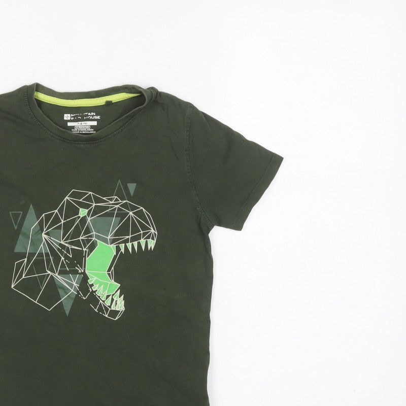 Mountain Warehouse Boys Green 7-8 Years Dinosaur Graphic T-Shirt