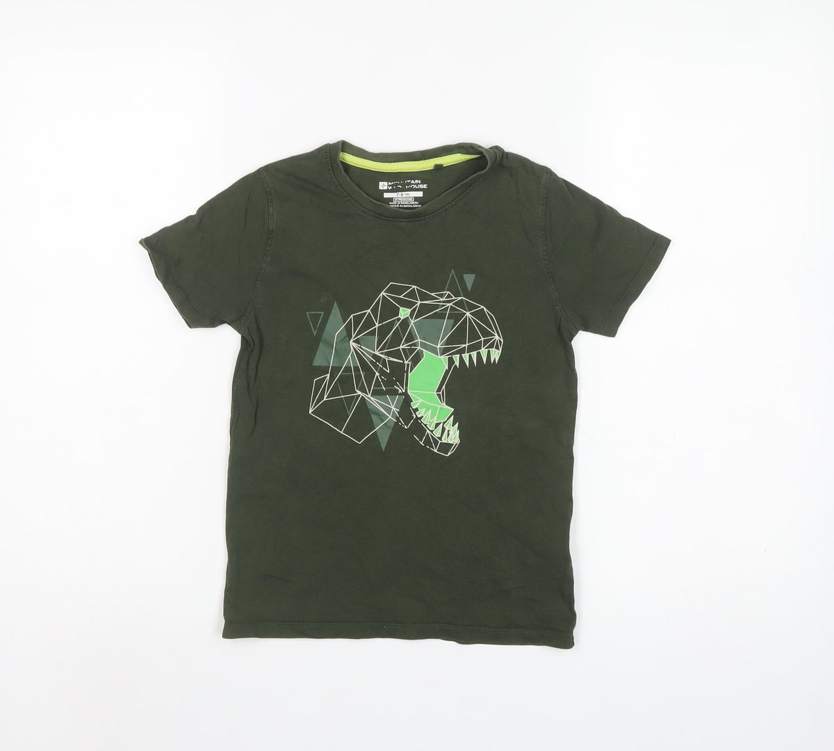 Mountain Warehouse Boys Green 7-8 Years Dinosaur Graphic T-Shirt