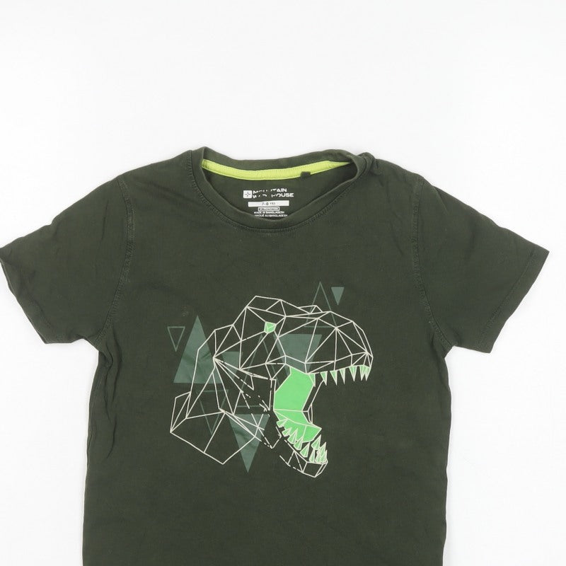 Mountain Warehouse Boys Green 7-8 Years Dinosaur Graphic T-Shirt