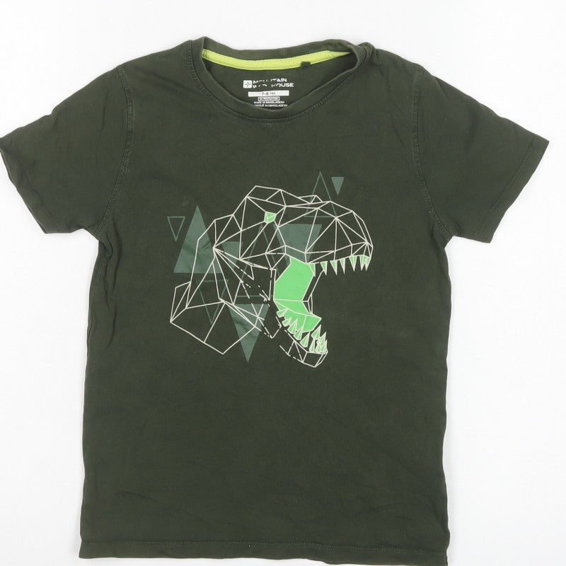 Mountain Warehouse Boys Green 7-8 Years Dinosaur Graphic T-Shirt