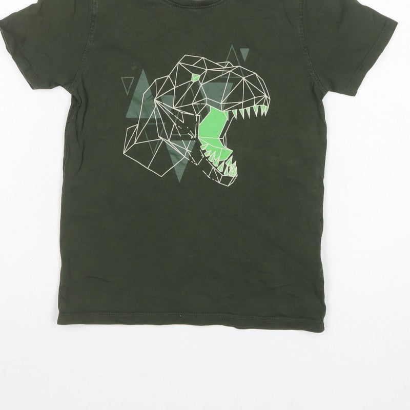 Mountain Warehouse Boys Green 7-8 Years Dinosaur Graphic T-Shirt
