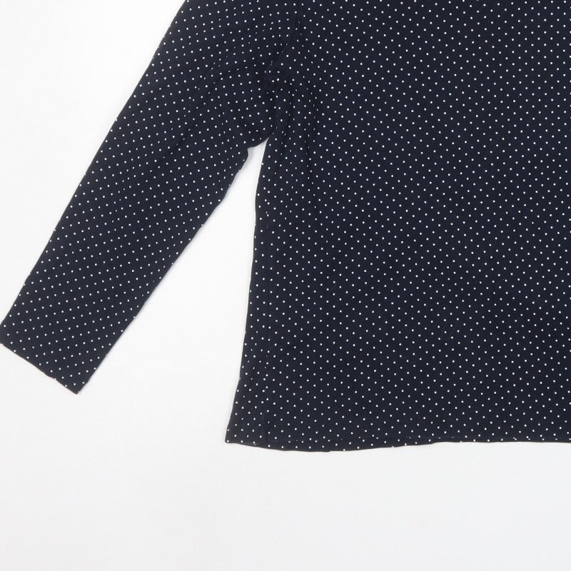 Cotton Traders Women’s Blue Polka Dot Size 18 Long Sleeve Blouse