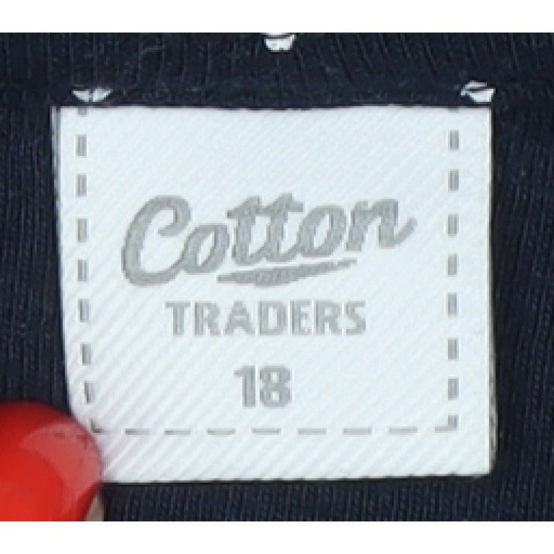 Cotton Traders Women’s Blue Polka Dot Size 18 Long Sleeve Blouse