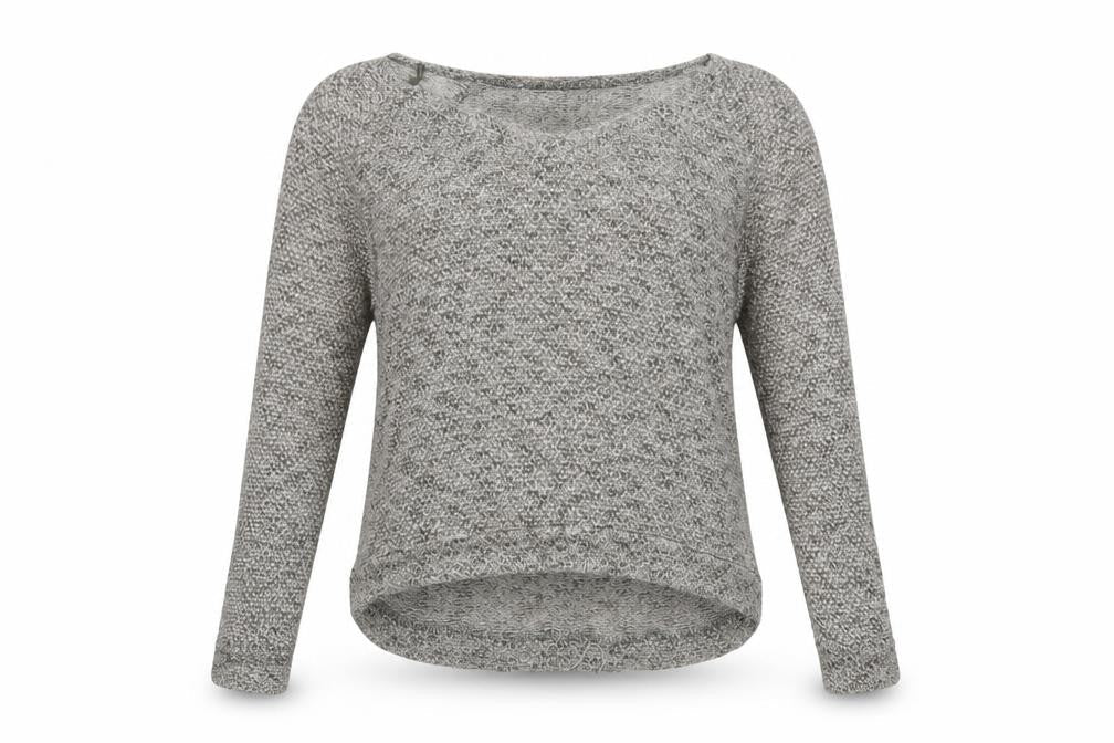 American Eagle Womens Grey S Open Front V-Neck Knit Cardigan