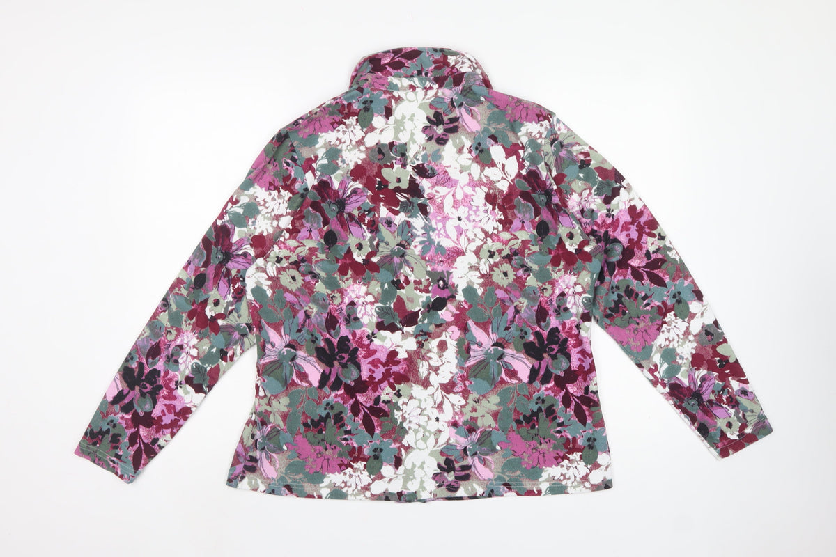 Honor Millburn Women's Multicoloured Floral Button-Up Shirt UK 14