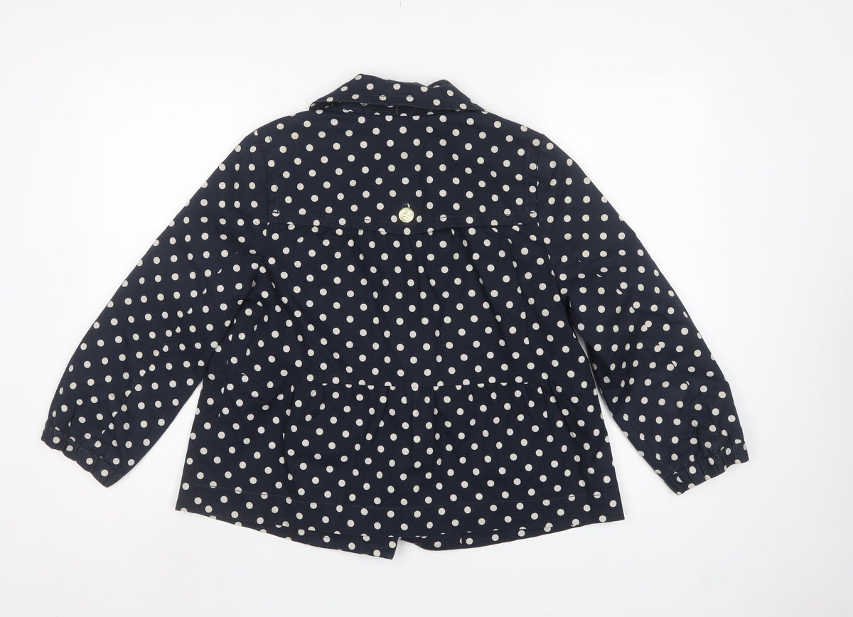 Juicy Couture Women’s Blue Polka Dot Pea Jacket Size L