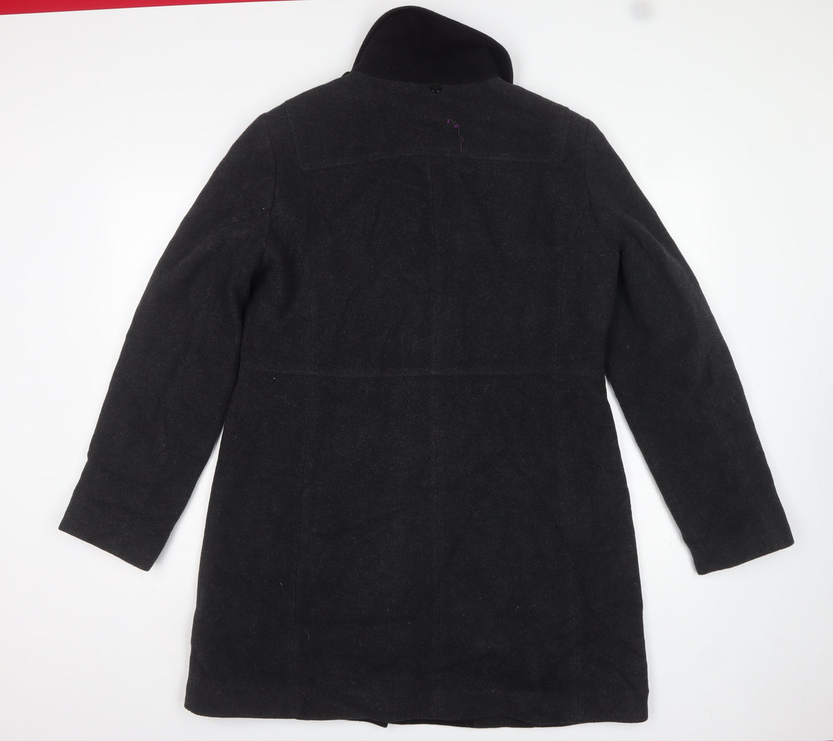 Nautica Women’s Black XL Wool Blend Toggle Mid-Length Overcoat