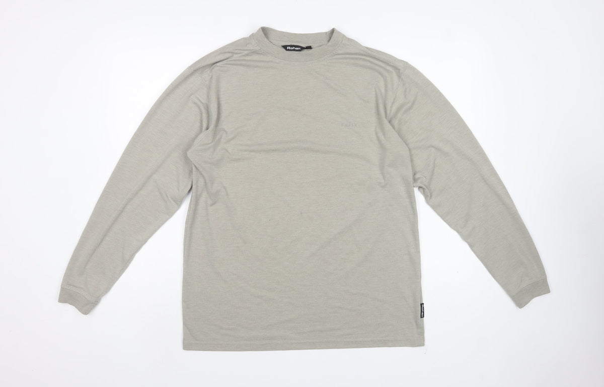 Rohan Men’s Grey M Long Sleeve Crew Neck Logo T-Shirt