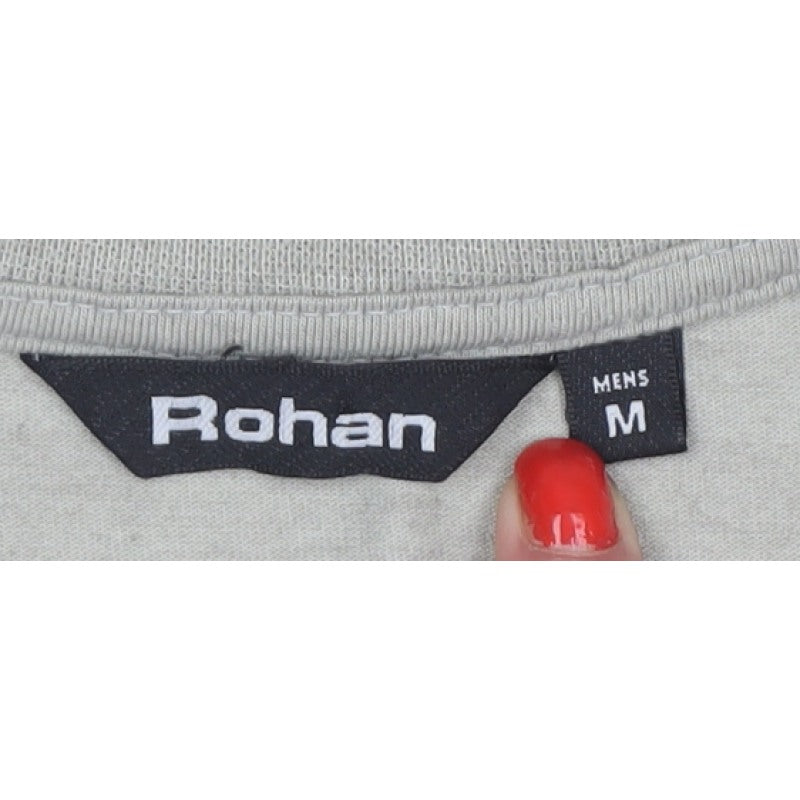 Rohan Men’s Grey M Long Sleeve Crew Neck Logo T-Shirt